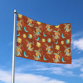 Cute Cartoon Capricorn Pattern Print Polyester Flag