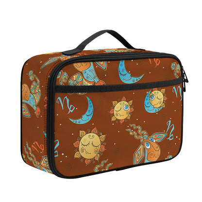 Cute Cartoon Capricorn Pattern Print Portable Lunch Bag