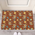 Cute Cartoon Capricorn Pattern Print Rubber Doormat