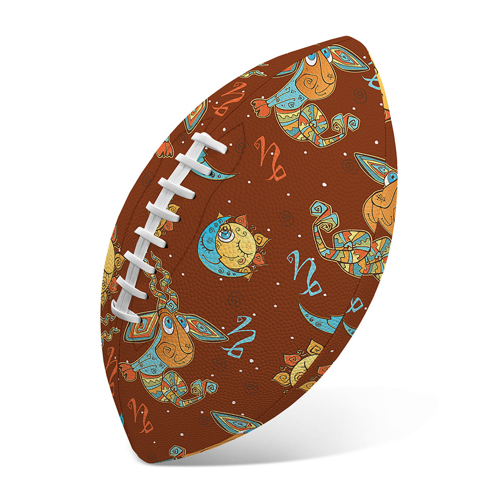 Cute Cartoon Capricorn Pattern Print Rugby Ball