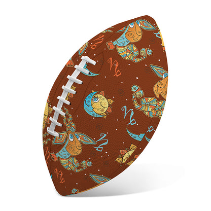 Cute Cartoon Capricorn Pattern Print Rugby Ball