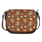 Cute Cartoon Capricorn Pattern Print Saddle Bag