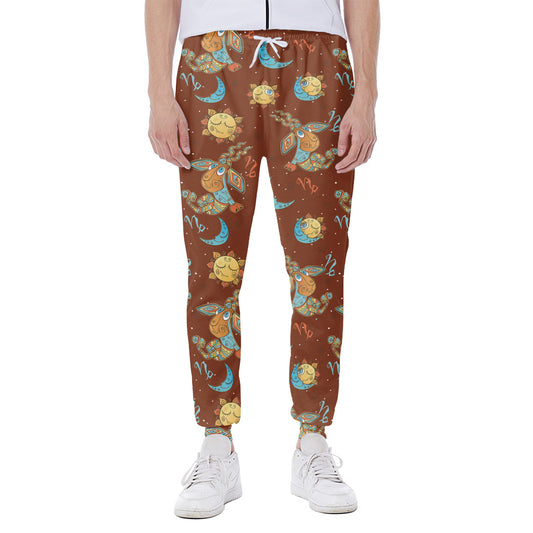 Cute Cartoon Capricorn Pattern Print Scuba Joggers
