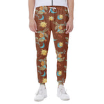 Cute Cartoon Capricorn Pattern Print Scuba Joggers