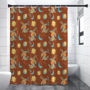 Cute Cartoon Capricorn Pattern Print Shower Curtain