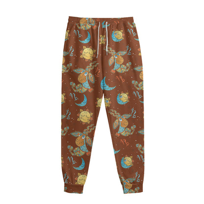 Cute Cartoon Capricorn Pattern Print Sweatpants
