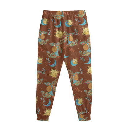 Cute Cartoon Capricorn Pattern Print Sweatpants
