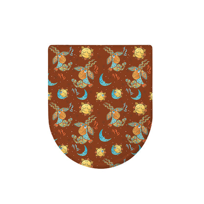 Cute Cartoon Capricorn Pattern Print Toilet Lid Cover