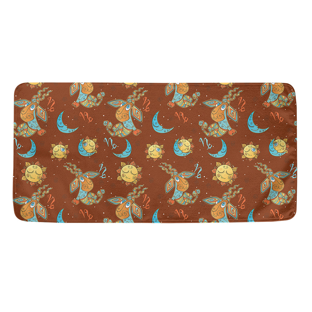 Cute Cartoon Capricorn Pattern Print Towel