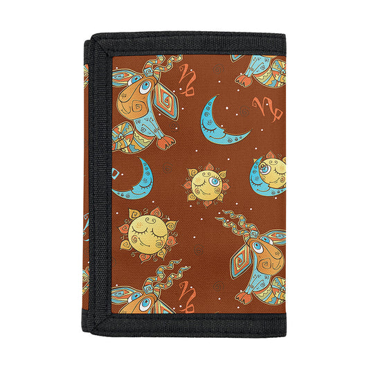 Cute Cartoon Capricorn Pattern Print Trifold Wallet