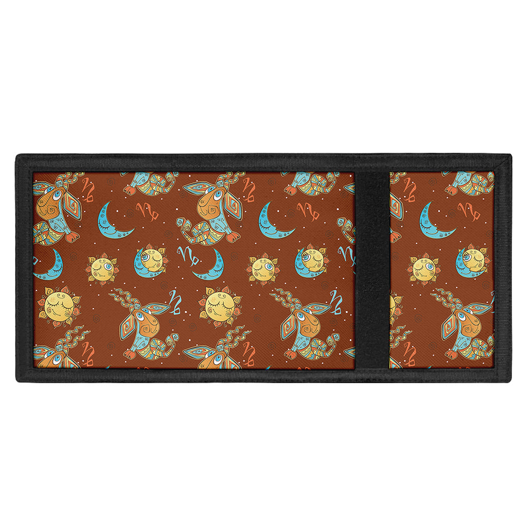 Cute Cartoon Capricorn Pattern Print Trifold Wallet