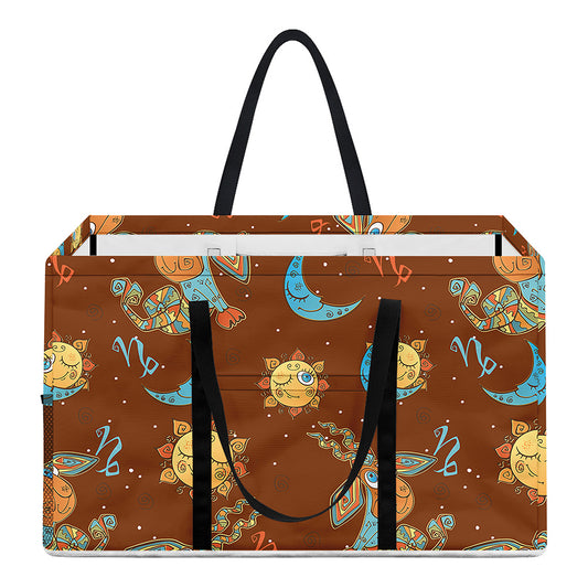 Cute Cartoon Capricorn Pattern Print Utility Tote Bag