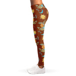 Cute Cartoon Capricorn Pattern Print Women's Leggings