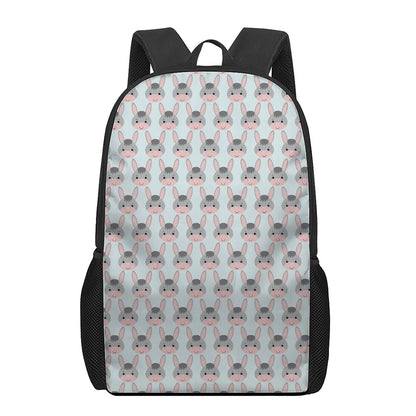 Cute Cartoon Donkey Pattern Print 17 Inch Backpack