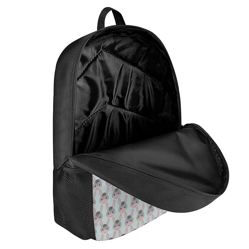 Cute Cartoon Donkey Pattern Print 17 Inch Backpack