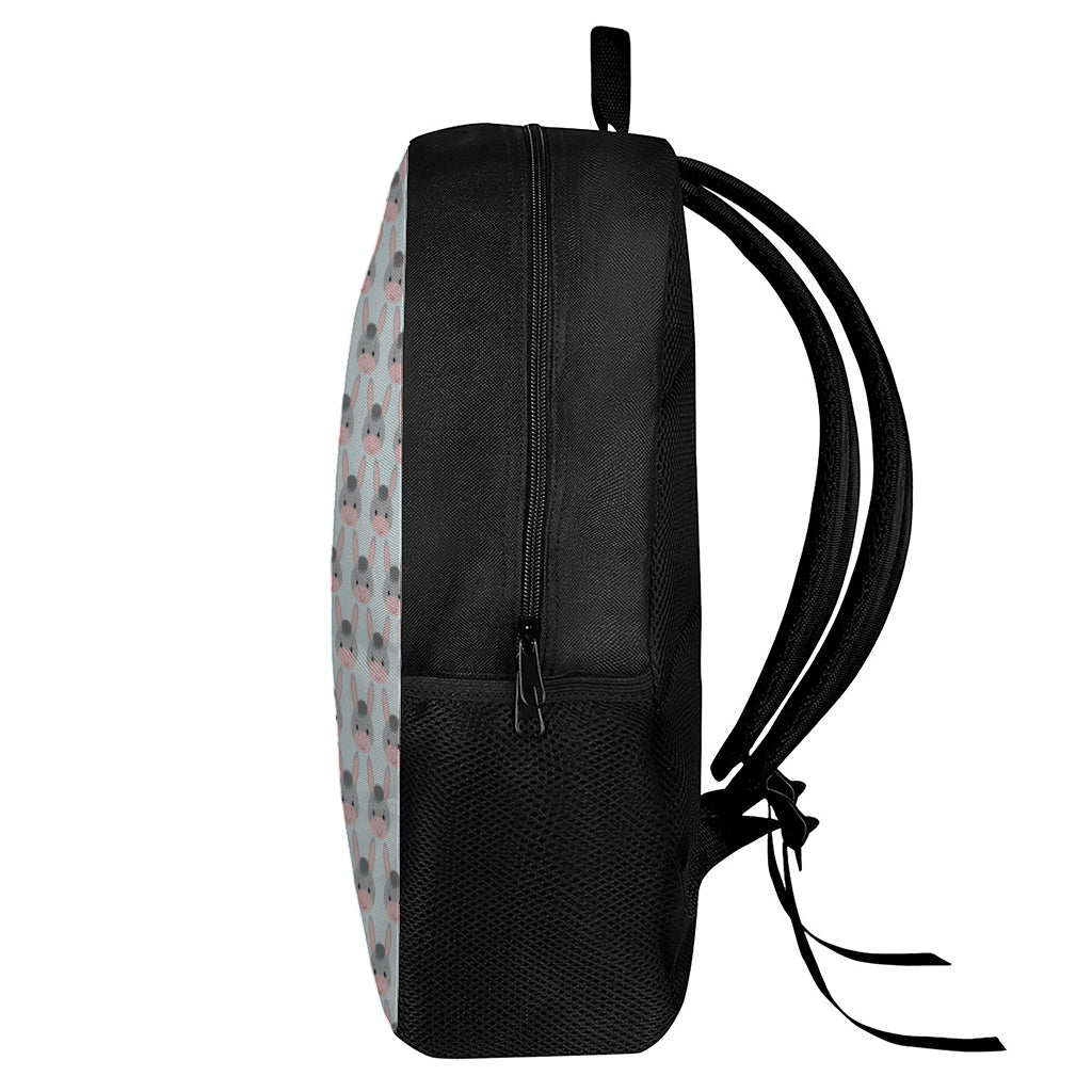 Cute Cartoon Donkey Pattern Print 17 Inch Backpack