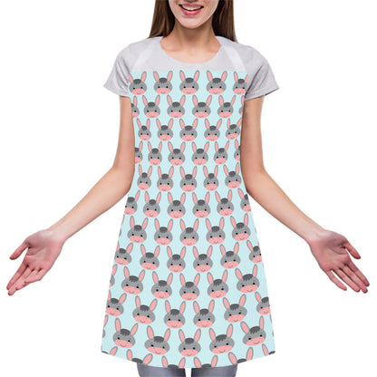Cute Cartoon Donkey Pattern Print Adjustable Apron