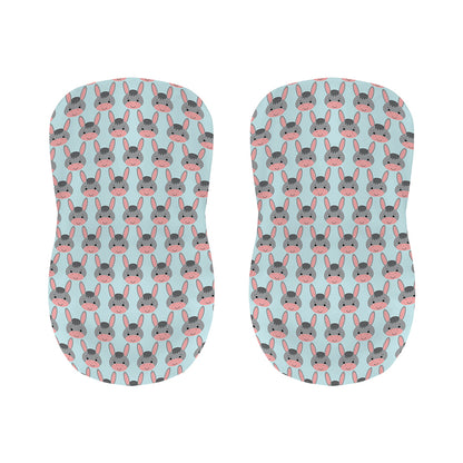 Cute Cartoon Donkey Pattern Print Bar Stool Covers