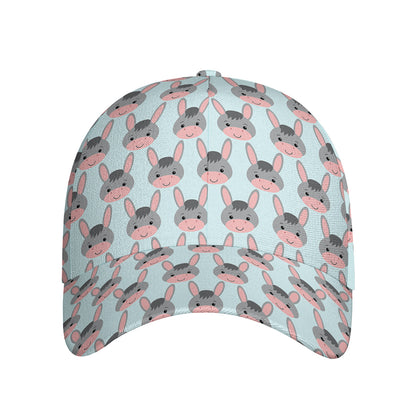 Cute Cartoon Donkey Pattern Print Baseball Cap