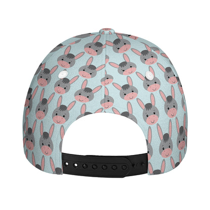 Cute Cartoon Donkey Pattern Print Baseball Cap
