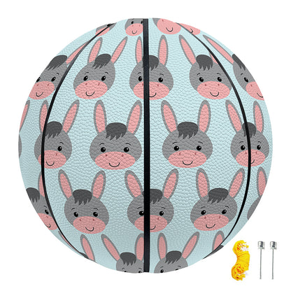 Cute Cartoon Donkey Pattern Print Basketball