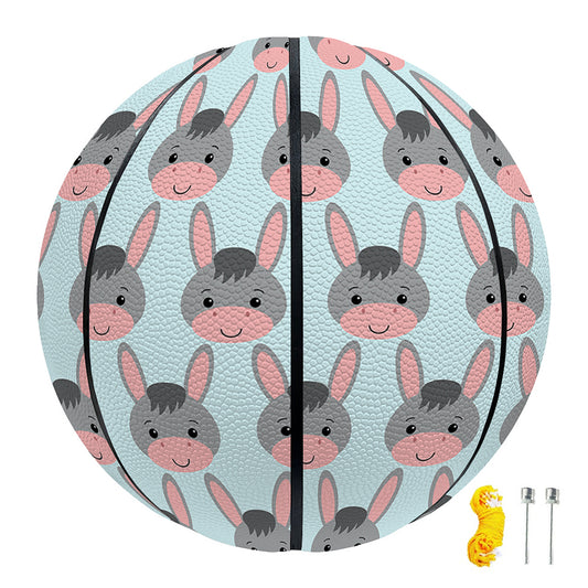 Cute Cartoon Donkey Pattern Print Basketball