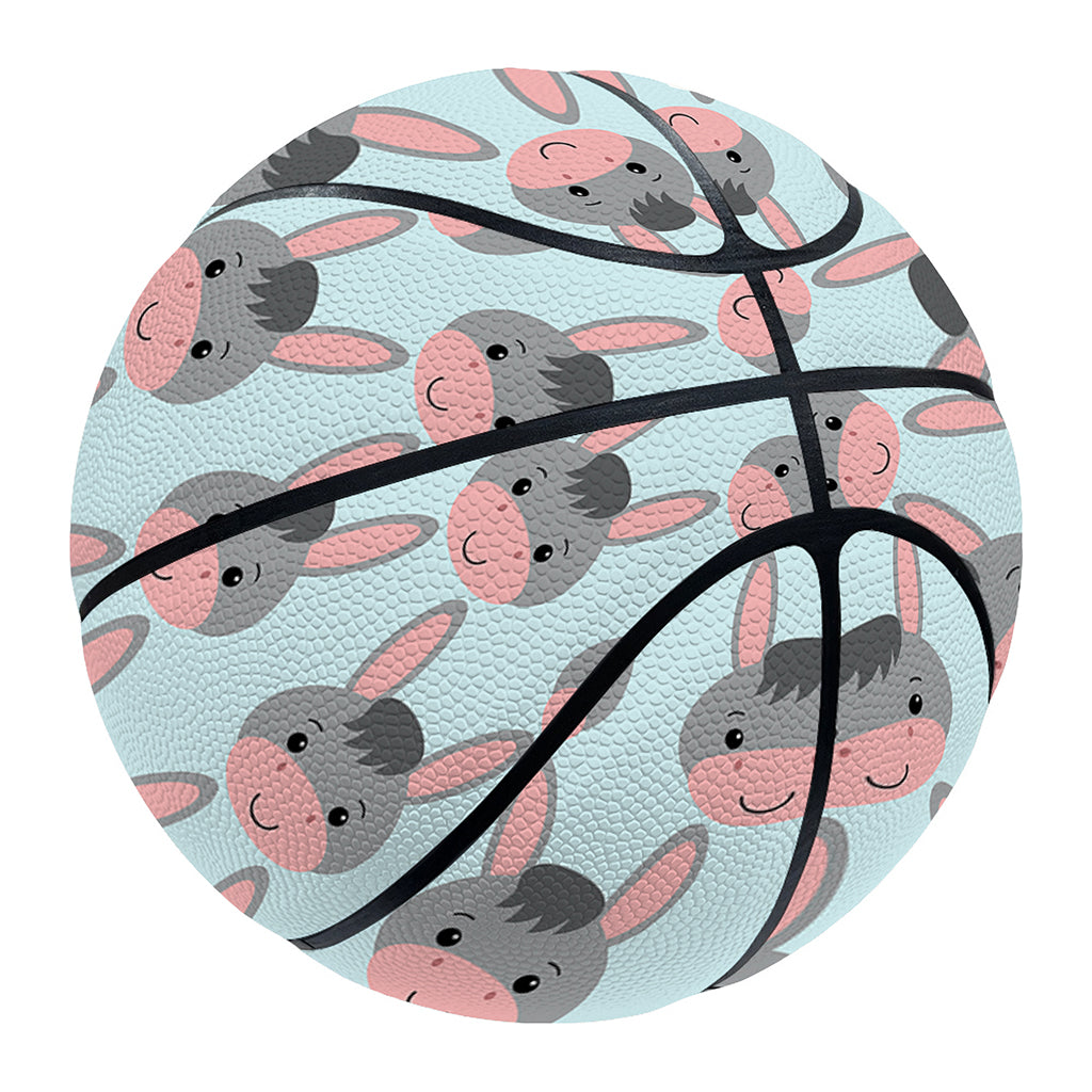 Cute Cartoon Donkey Pattern Print Basketball