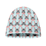 Cute Cartoon Donkey Pattern Print Beanie