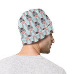 Cute Cartoon Donkey Pattern Print Beanie