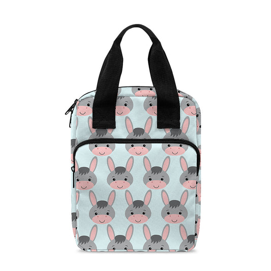 Cute Cartoon Donkey Pattern Print Bible Tote Bag