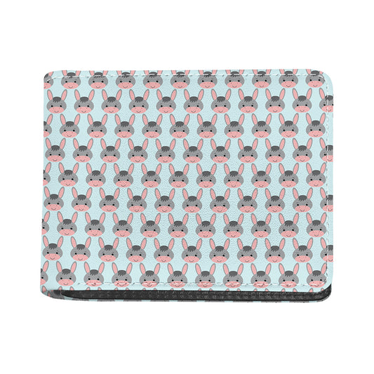 Cute Cartoon Donkey Pattern Print Bifold Wallet