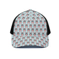 Cute Cartoon Donkey Pattern Print Black Mesh Trucker Hat