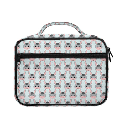 Cute Cartoon Donkey Pattern Print Briefcase Bible Bag