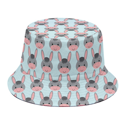 Cute Cartoon Donkey Pattern Print Bucket Hat