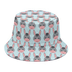 Cute Cartoon Donkey Pattern Print Bucket Hat