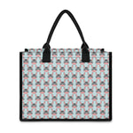 Cute Cartoon Donkey Pattern Print Canvas Tote Bag
