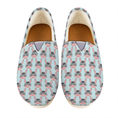 Cute Cartoon Donkey Pattern Print Casual Shoes