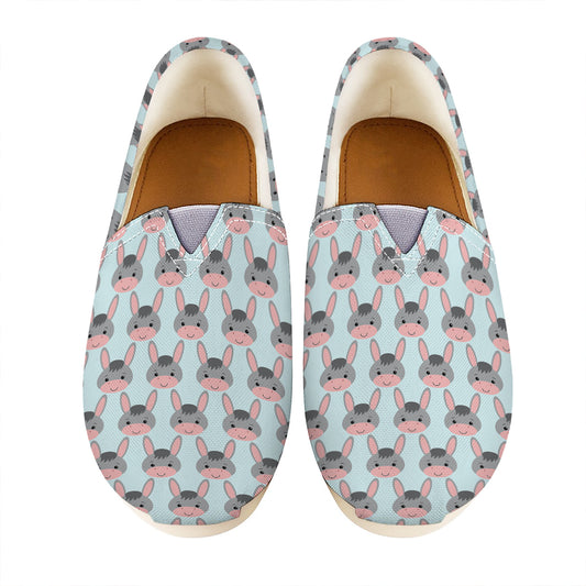 Cute Cartoon Donkey Pattern Print Casual Shoes