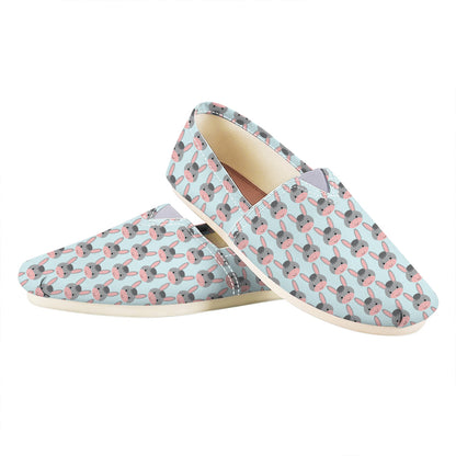 Cute Cartoon Donkey Pattern Print Casual Shoes