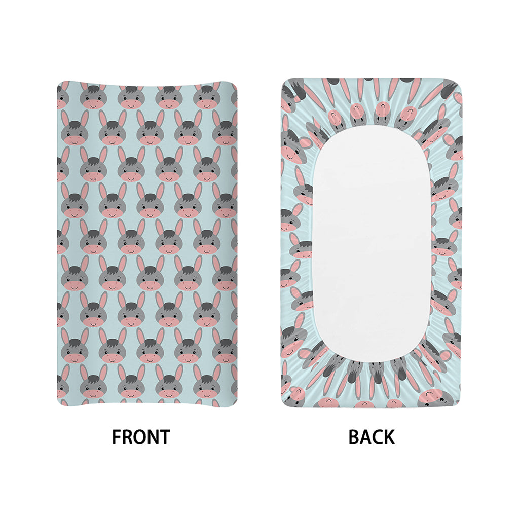 Cute Cartoon Donkey Pattern Print Changing Pad Cover