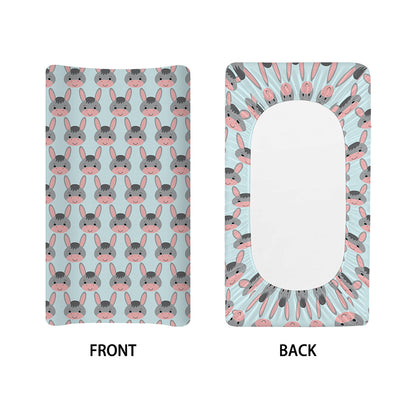 Cute Cartoon Donkey Pattern Print Changing Pad Cover