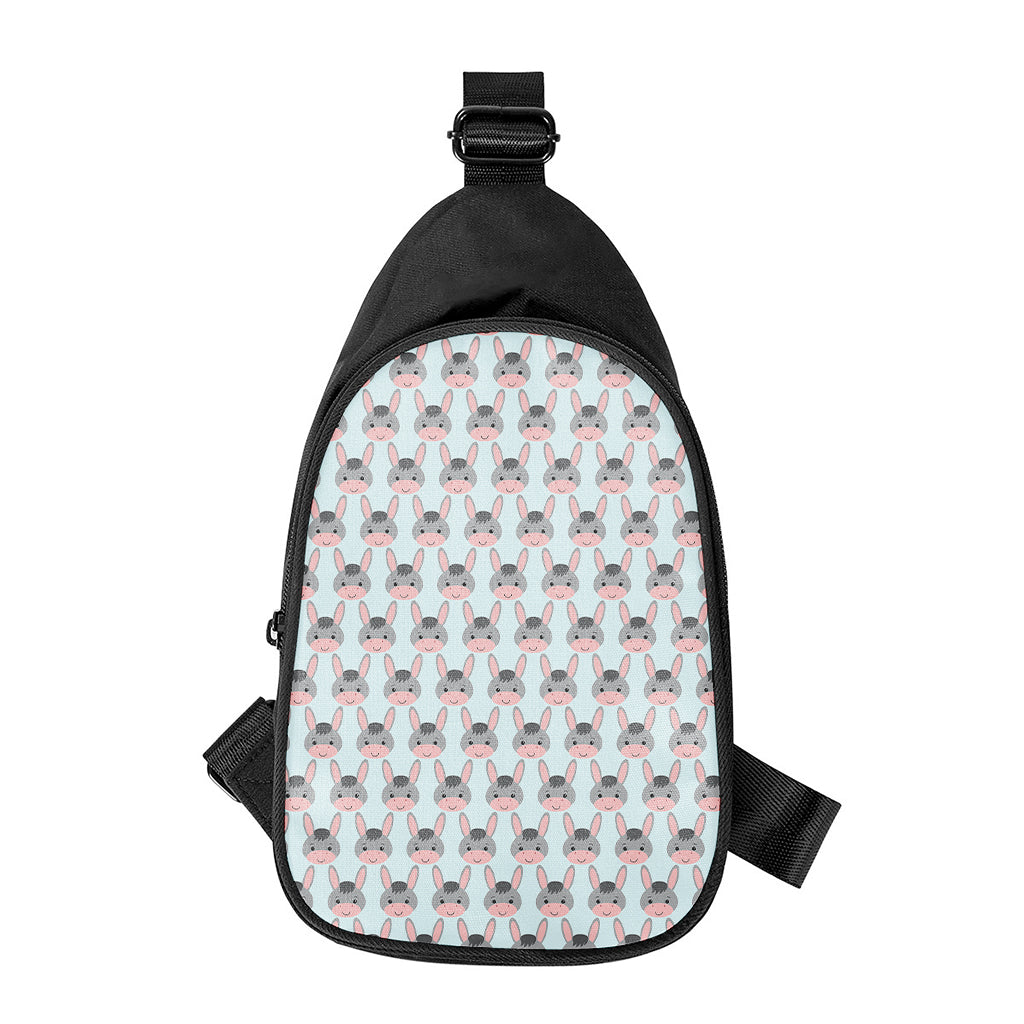Cute Cartoon Donkey Pattern Print Chest Bag