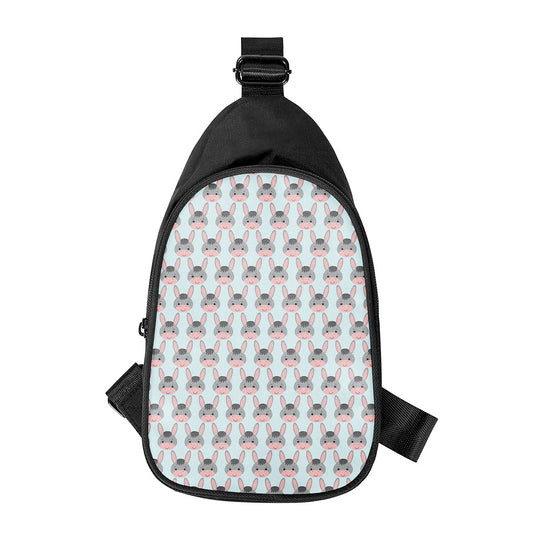 Cute Cartoon Donkey Pattern Print Chest Bag
