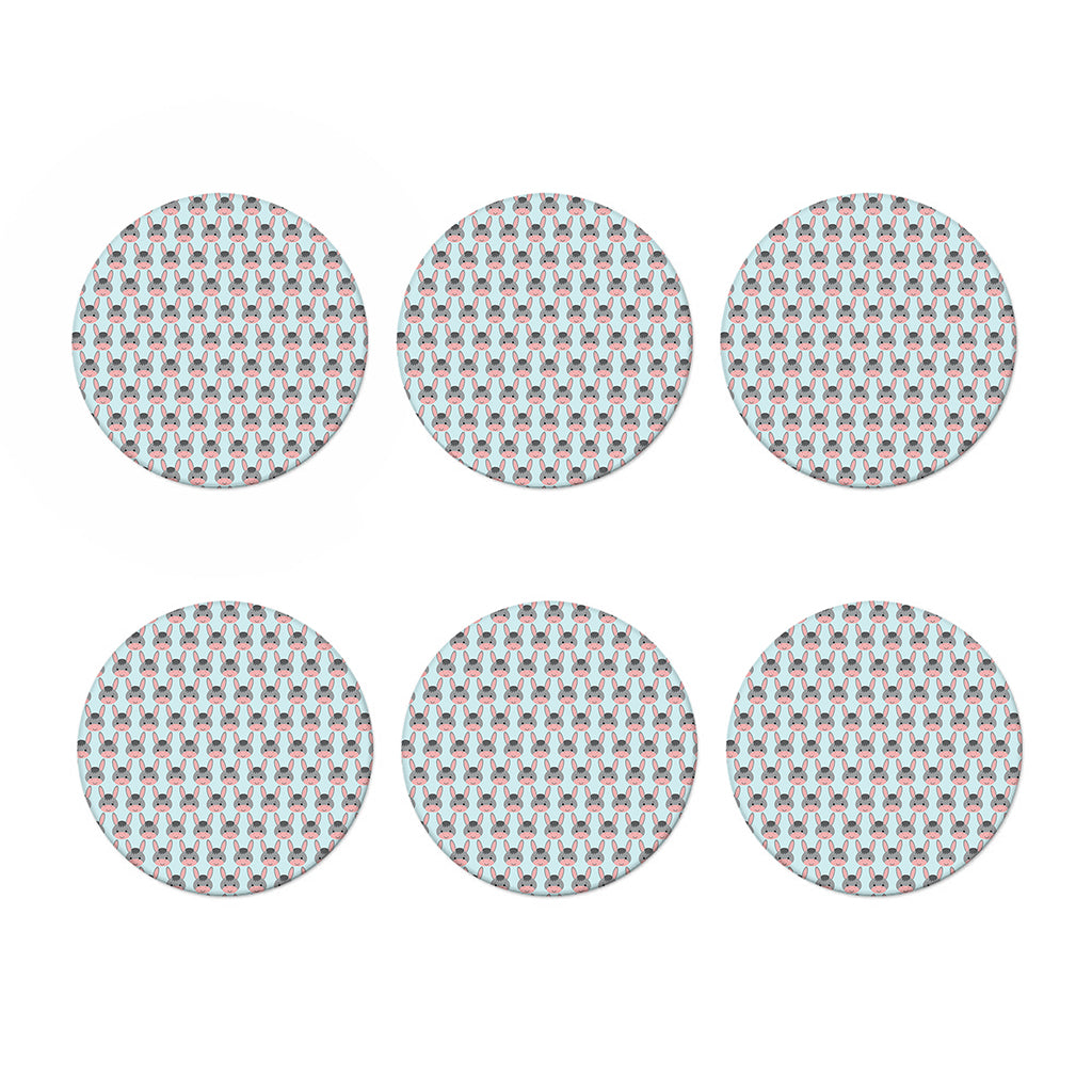 Cute Cartoon Donkey Pattern Print Coaster Set