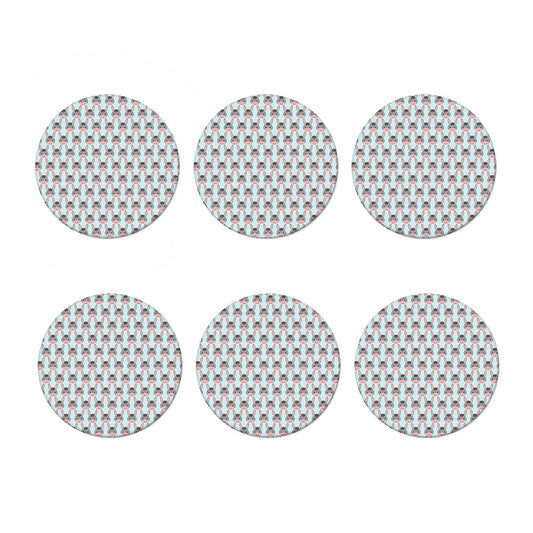 Cute Cartoon Donkey Pattern Print Coaster Set