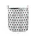 Cute Cartoon Donkey Pattern Print Collapsible Laundry Basket