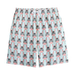 Cute Cartoon Donkey Pattern Print Cotton Shorts