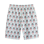 Cute Cartoon Donkey Pattern Print Cotton Shorts