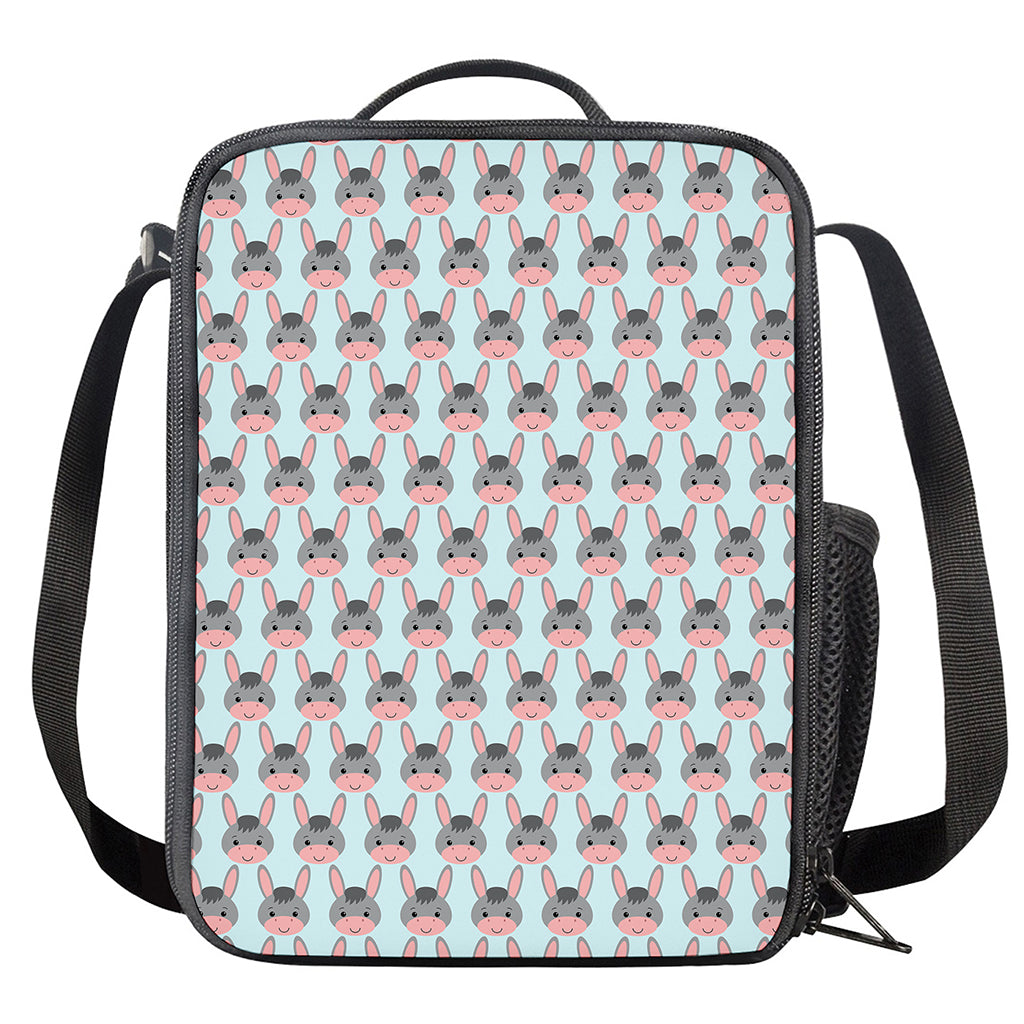 Cute Cartoon Donkey Pattern Print Crossbody Lunch Bag