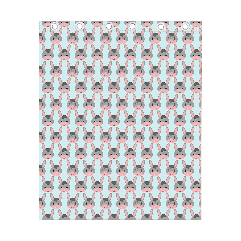 Cute Cartoon Donkey Pattern Print Curtain